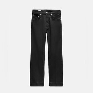 Zara ZW Collection High Waist Cropped Bootcut Jeans - Black
